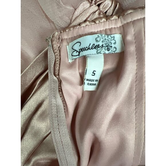 Speechless Pink Strapless Sequined Dress Size 5 Fit Flare Junior Prom Cocktail P - Picture 3 of 6